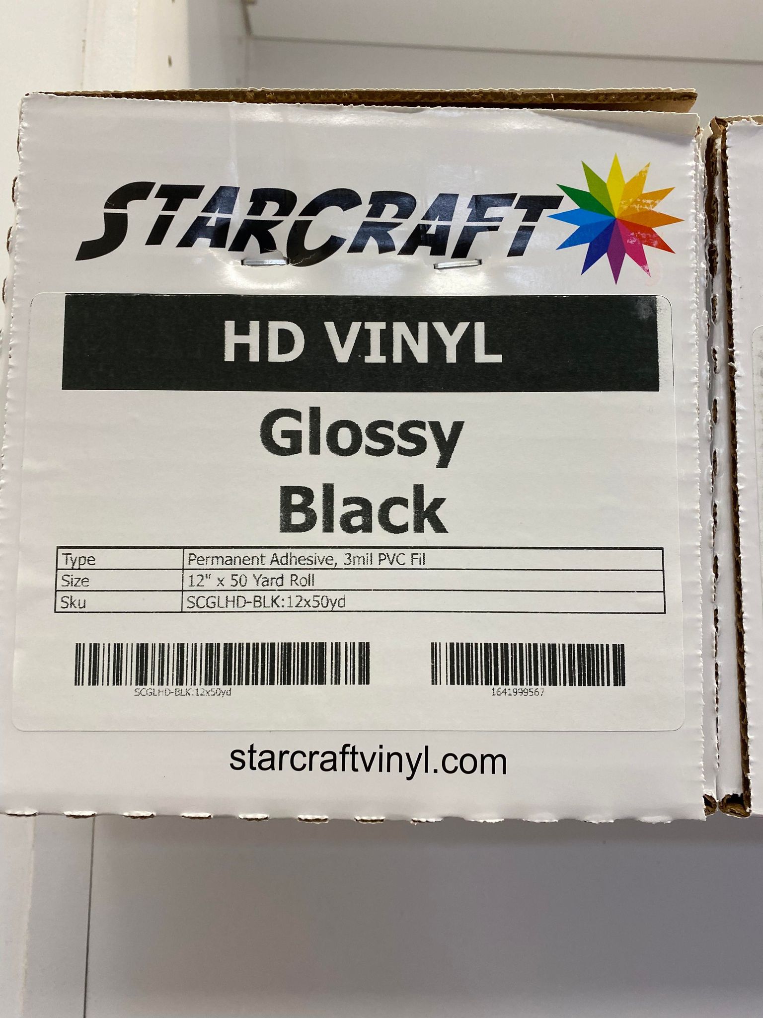 Adhesive Glossy Black Vinyl Roll HUGE Glossy Adhesive Permanent